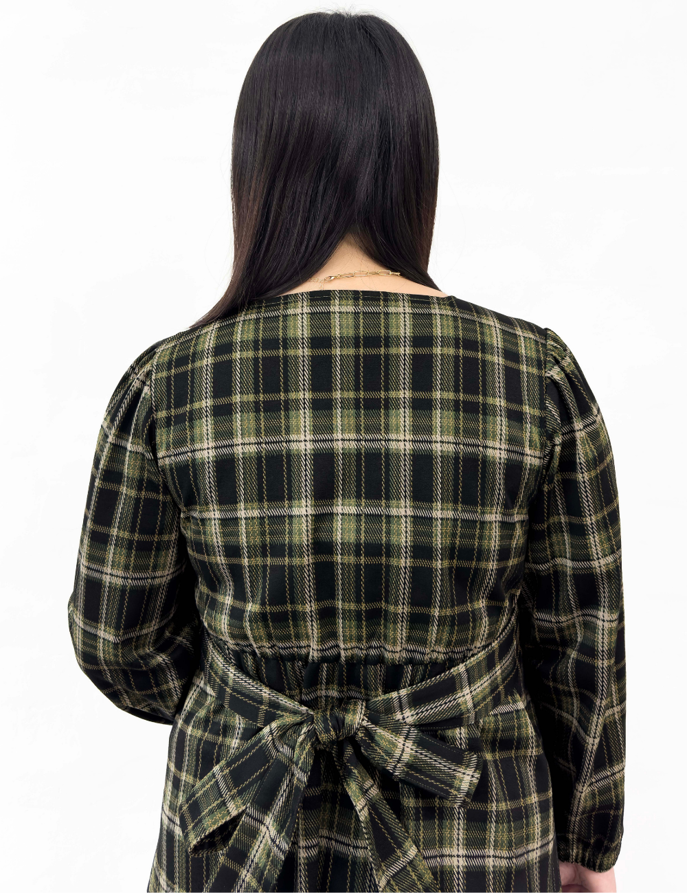 Cache-coeur Checked Dress
