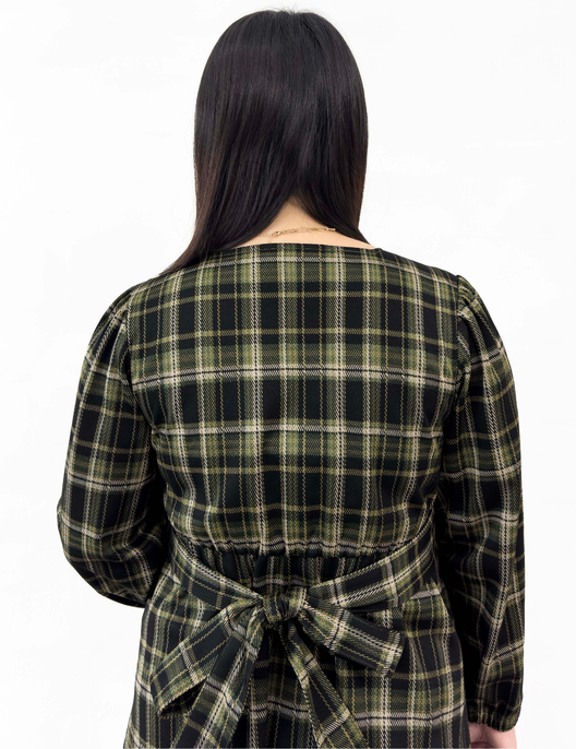 Cache-coeur Checked Dress