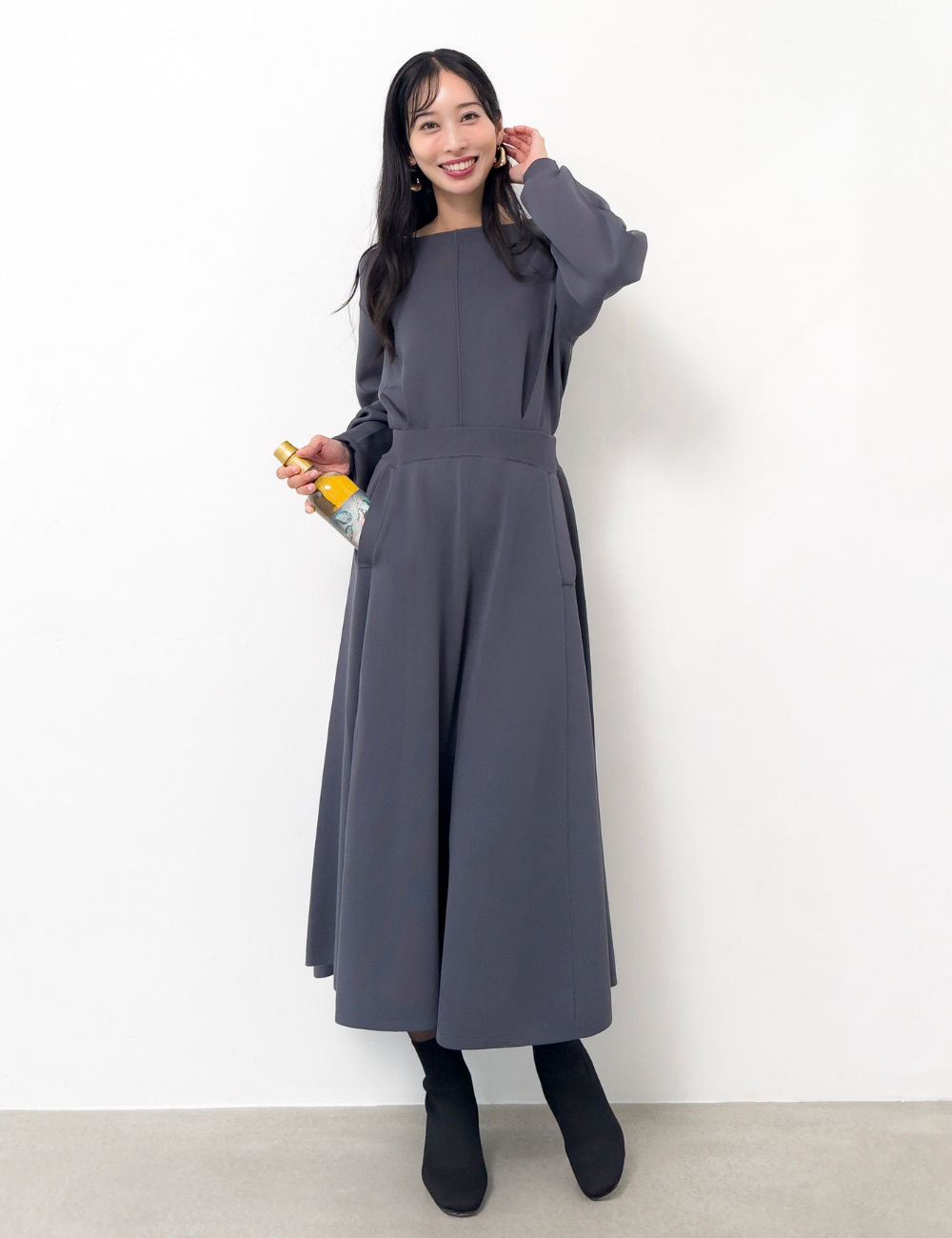 ウエストタックニットセットアップ