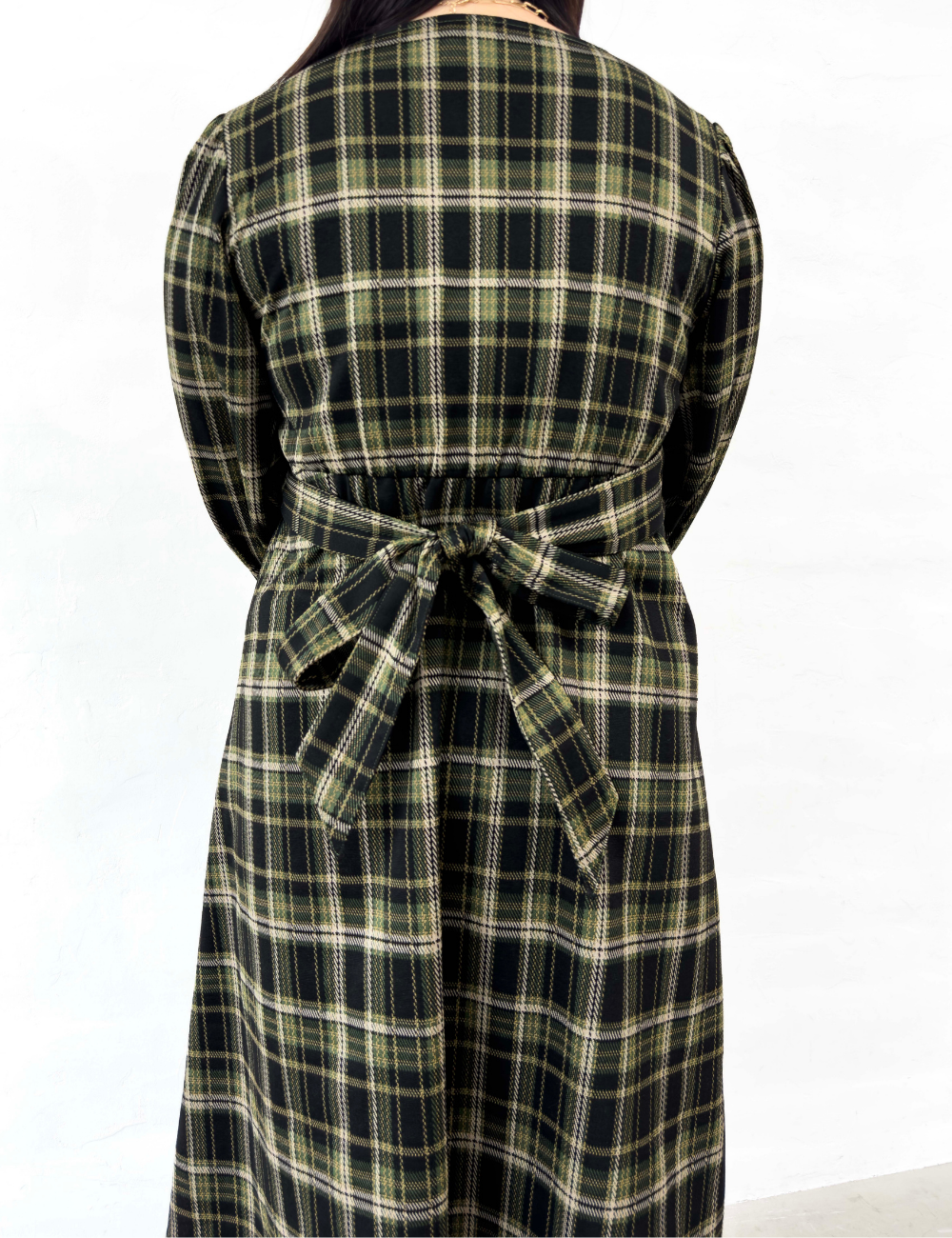 Cache-coeur Checked Dress