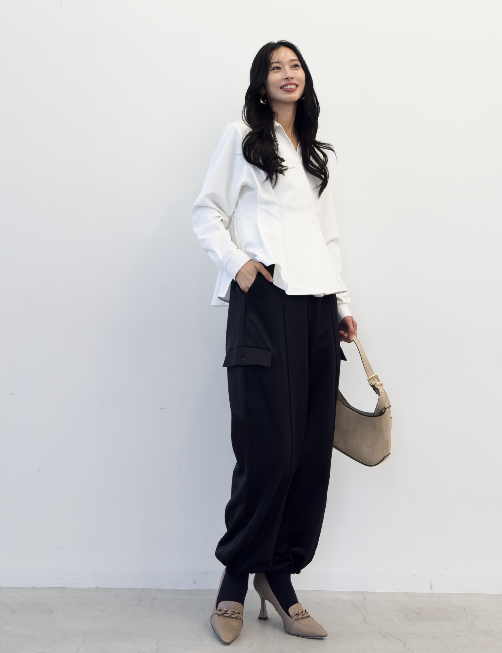 [Basic Line] Double Pocket Cargo Pants