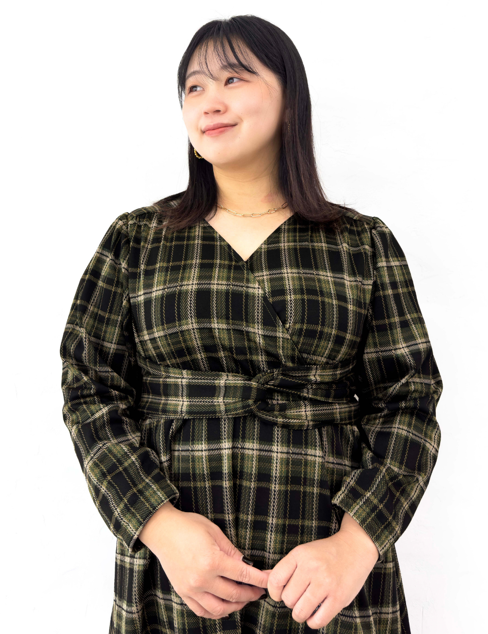 Cache-coeur Checked Dress
