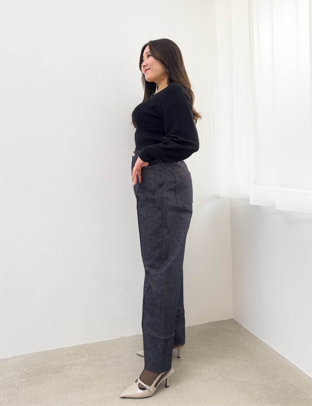 【カイハラデニム】アジャスタブルストレッチジーンズ【異次元伸縮】