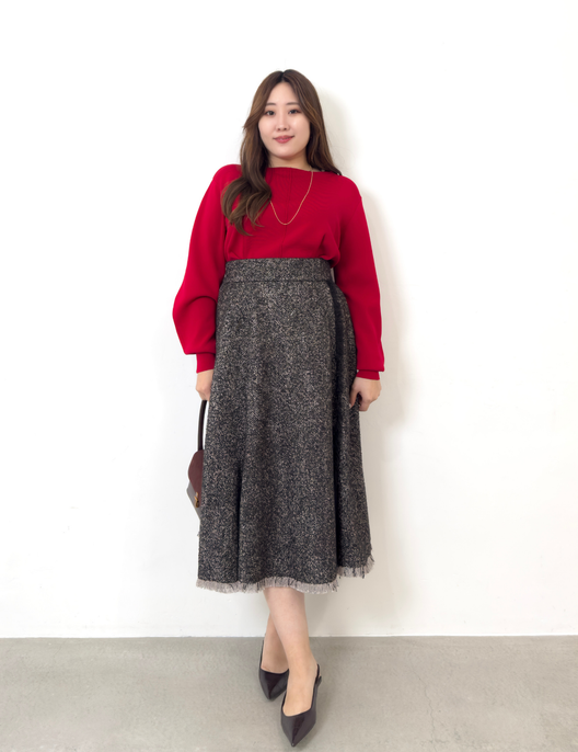 ツイードフリンジAラインスカート - Pinup Closet ONLINE STORE