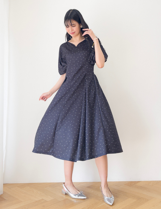 ドットドリーミースリーブワンピ| CINEMATIQ by Pinup Closet ドットドリーミースリーブワンピ| CINEMATIQ by Pinup Closet