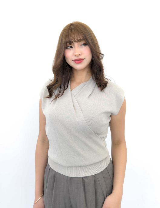 Cache-coeur Knitted Top