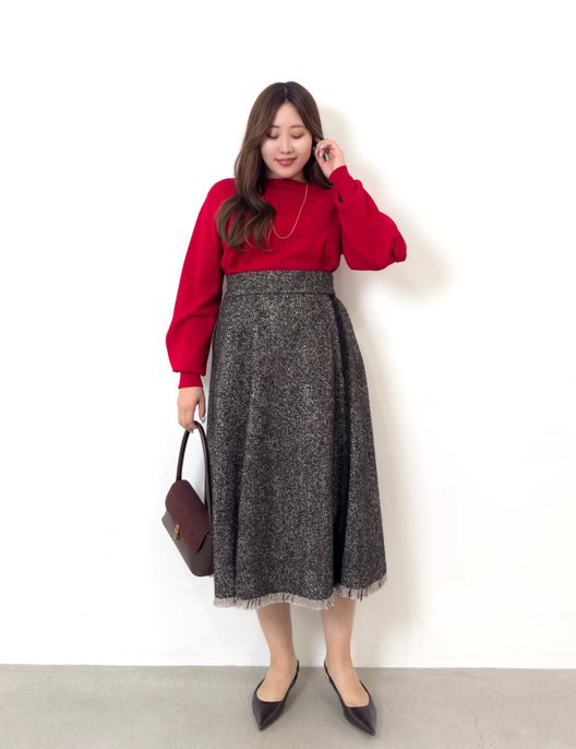 ツイードフリンジAラインスカート - Pinup Closet ONLINE STORE