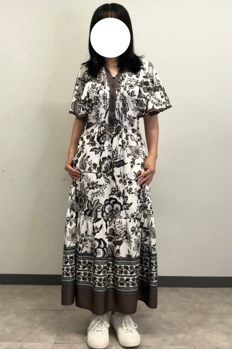 ティーカップワンピ/グレー/F