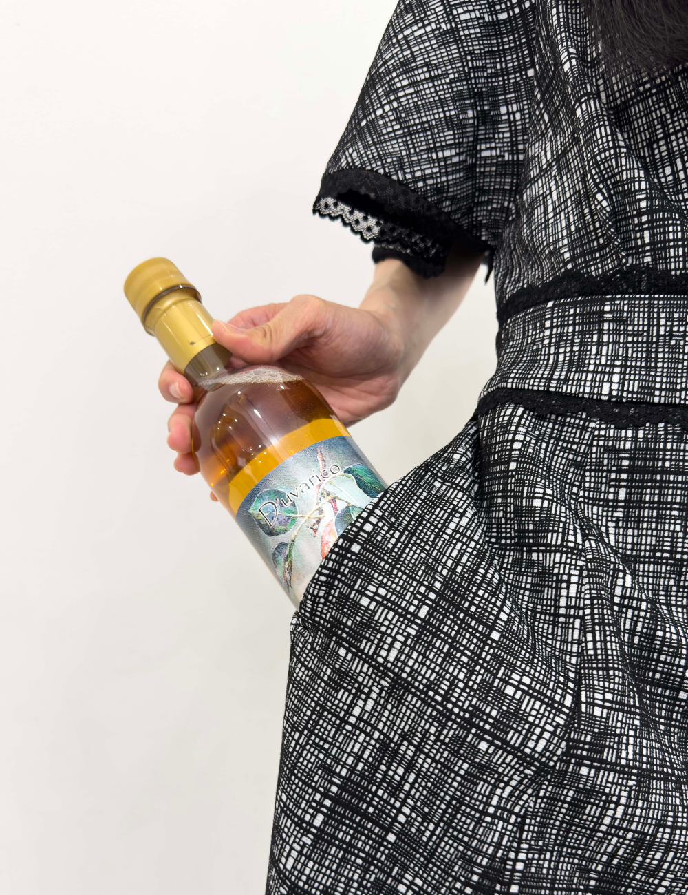 CINEMATIQ レーストリムストレッチワンピ ブラック ディティール