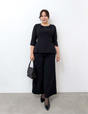 Washable, stretchy black formal wear (3-piece pants set)