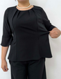 Washable, stretchy black formal wear (3-piece pants set)