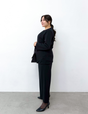 Washable, stretchy black formal wear (3-piece pants set)