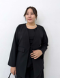 Washable, stretchy black formal wear (3-piece pants set)