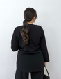 Washable, stretchy black formal wear (3-piece pants set)