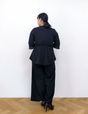 Washable, stretchy black formal wear (3-piece pants set)