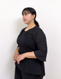 Washable, stretchy black formal wear (3-piece pants set)