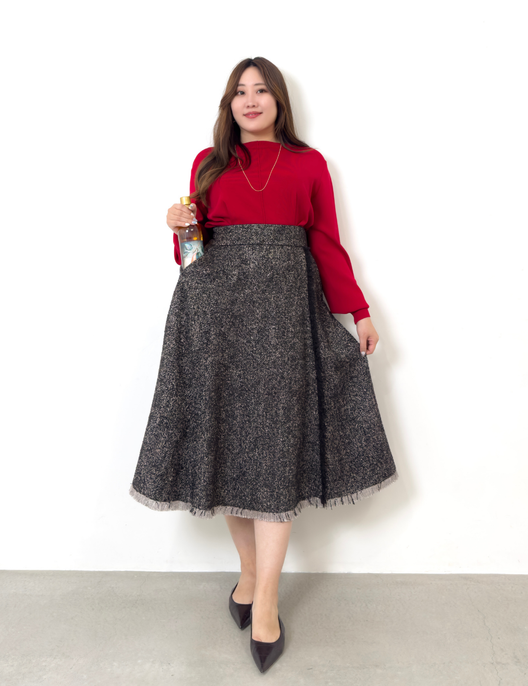 ツイードフリンジAラインスカート| CINEMATIQ by Pinup Closet ツイードフリンジAラインスカート| CINEMATIQ by Pinup Closet