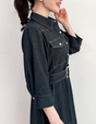 Denim-like shirt dress