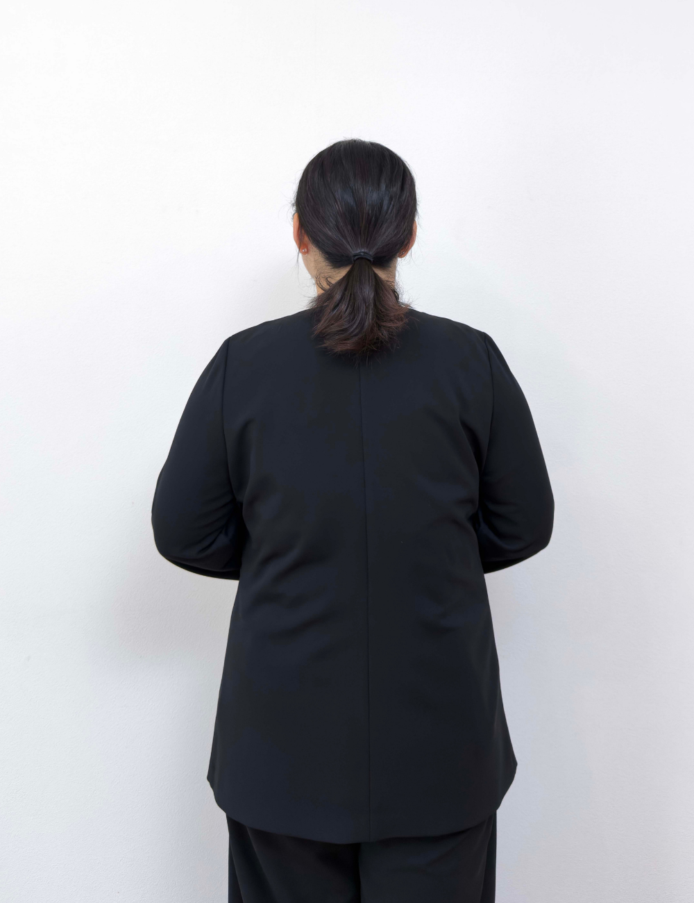Washable, stretchy black formal wear (3-piece pants set)