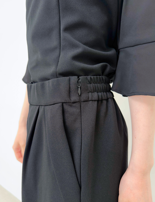Washable, stretchy black formal wear (3-piece pants set)