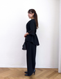 Washable, stretchy black formal wear (3-piece pants set)