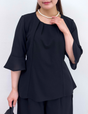 Washable, stretchy black formal wear (3-piece pants set)