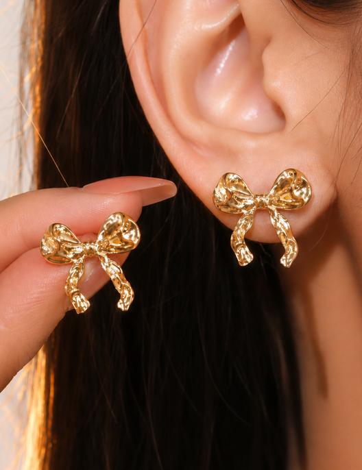 リボンピアス　