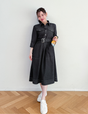 Denim-like shirt dress