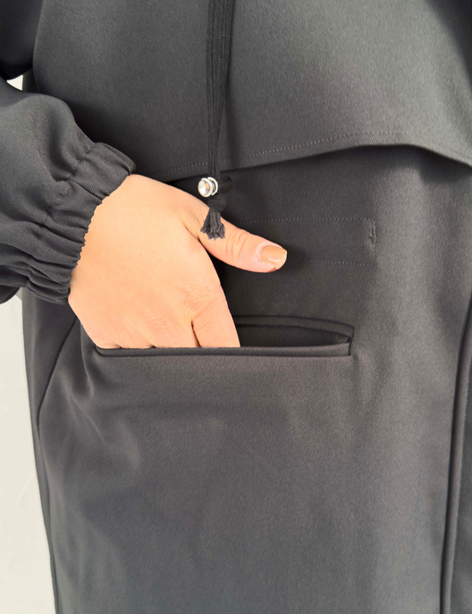 CINEMATIQ 【日本製制電生地】デイリーBAGレインコート ディティール