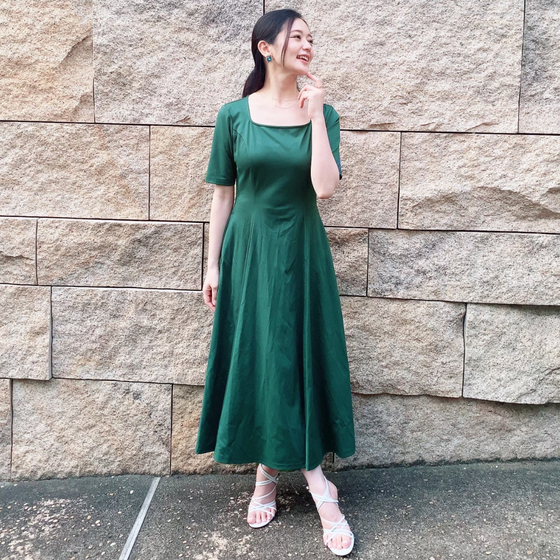 ジェーンワンピース(ブラック・ネイビー・モスグリーン)| CINEMATIQ