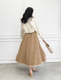 ツイードフリンジAラインスカート