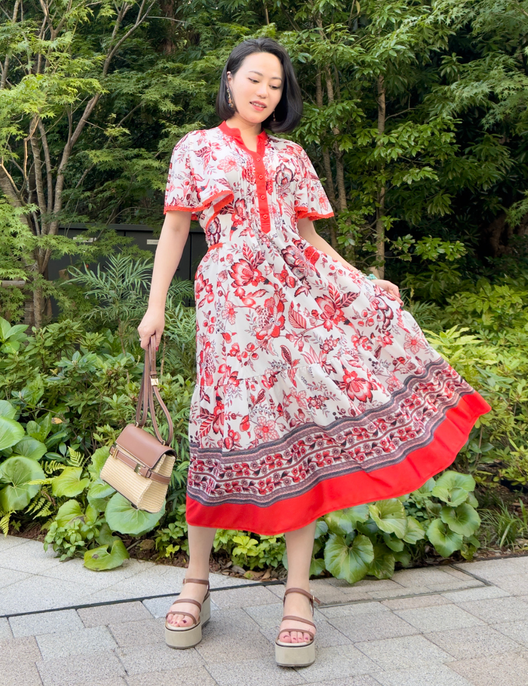 ワンピース　花柄　ティーカップ ティーカップワンピ| CINEMATIQ by Pinup Closet