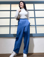 [Basic Line] Stretch denim-like pants