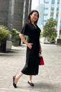 Holiday dress (flare sleeve)