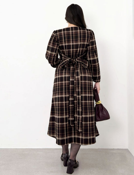 Cache-coeur Checked Dress