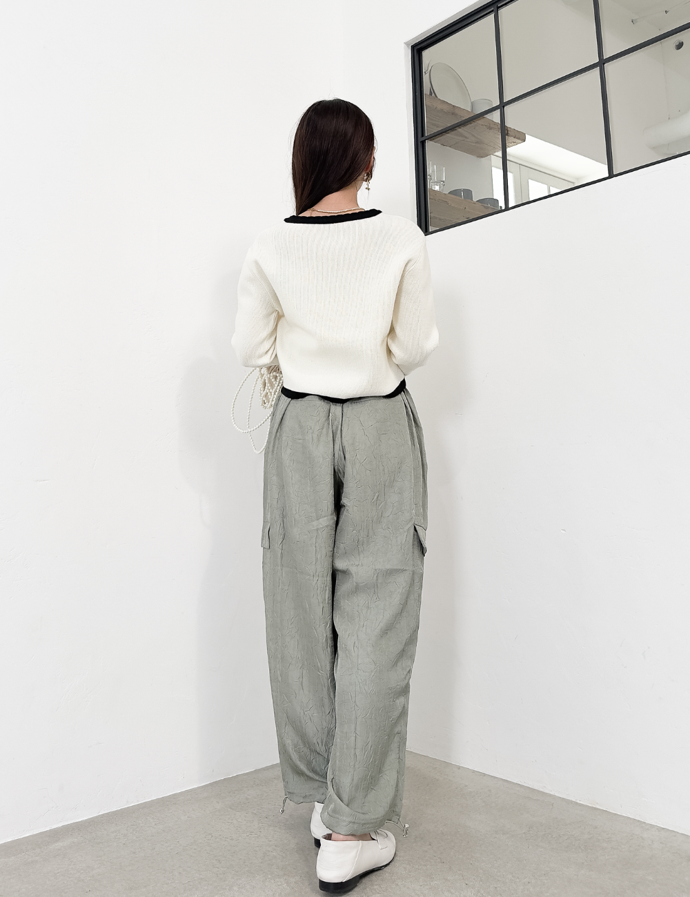 [Can be set up] Venetian lace pants 