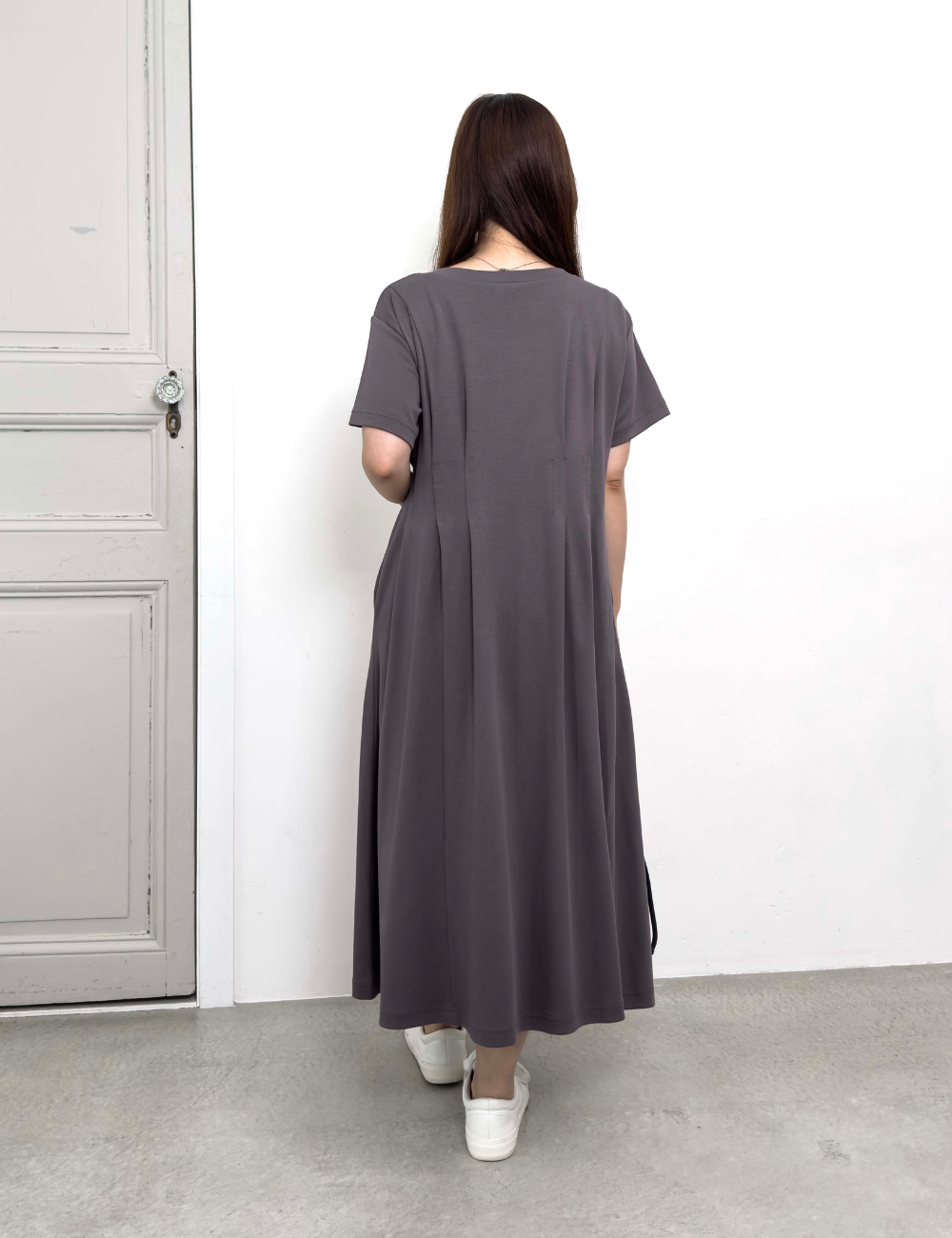 汗染み防止タックTシャツワンピ