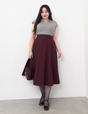 Pintuck flared skirt