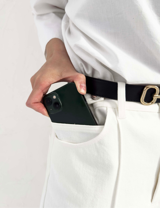 CINEMATIQ 【カイハラデニム】アジャスタブルストレッチジーンズ ホワイト ディティール