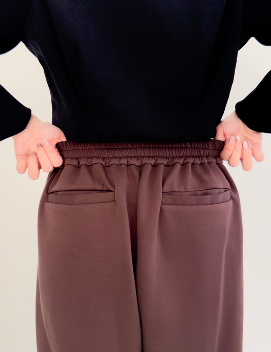 CINEMATIQ 【ベーシックライン】ダブルポケットカーブパンツ ブラウン ディティール