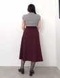 Pintuck flared skirt