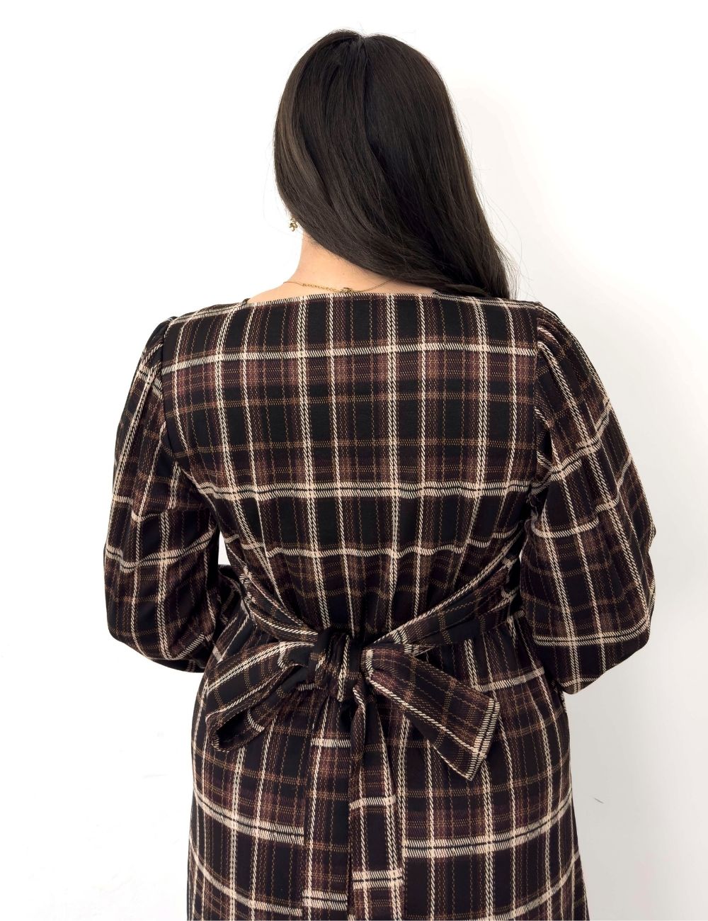Cache-coeur Checked Dress