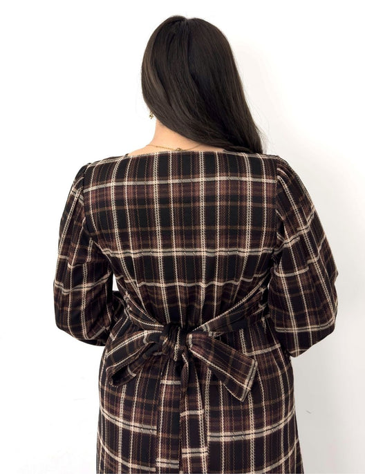 Cache-coeur Checked Dress