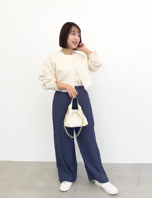 【セットアップ可能】プリーツストレートパンツ