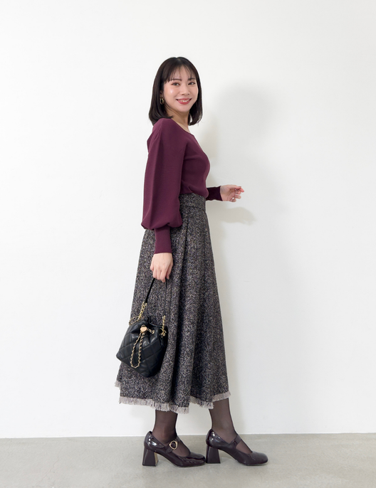 ツイードフリンジAラインスカート - Pinup Closet ONLINE STORE