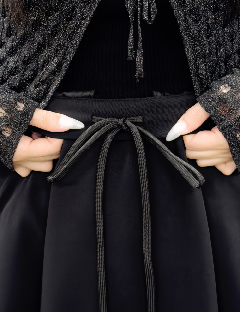 [Basic Line] Double Pocket Flared Skirt