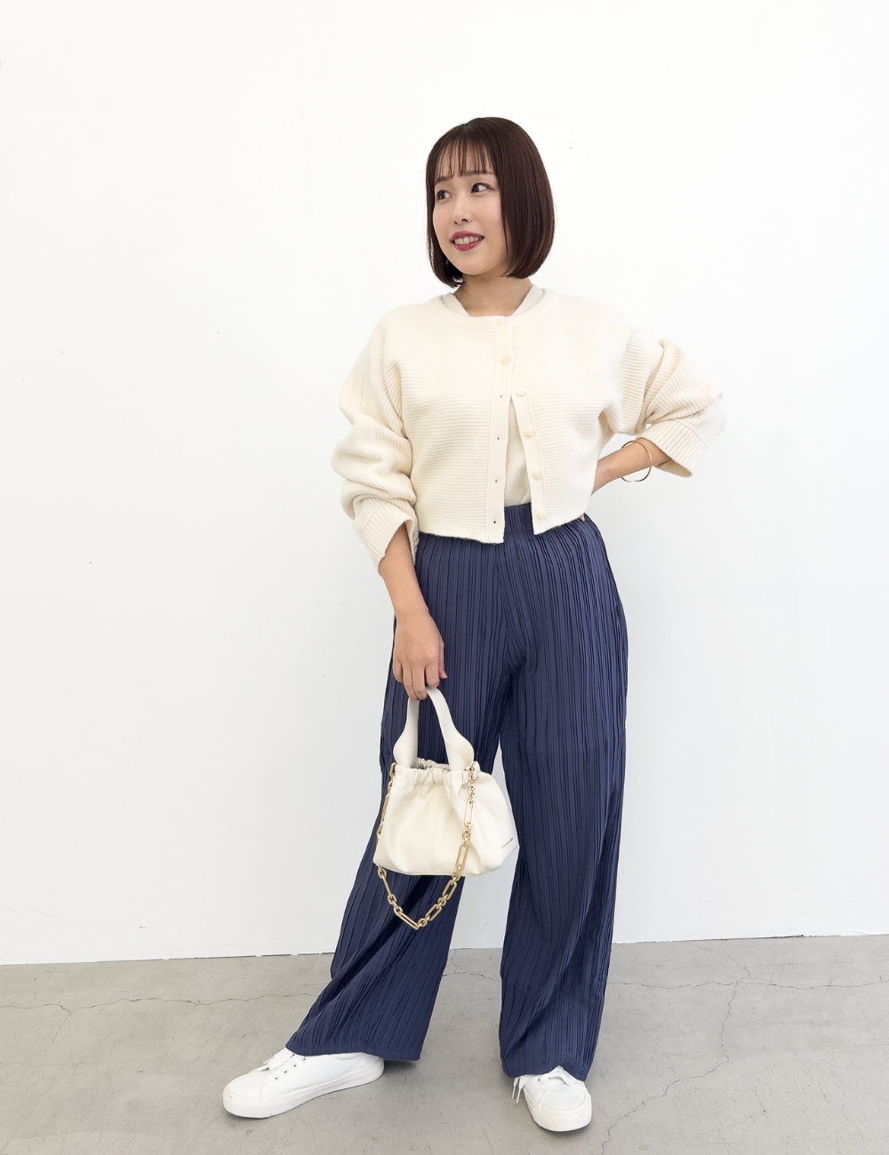 【セットアップ可能】プリーツストレートパンツ