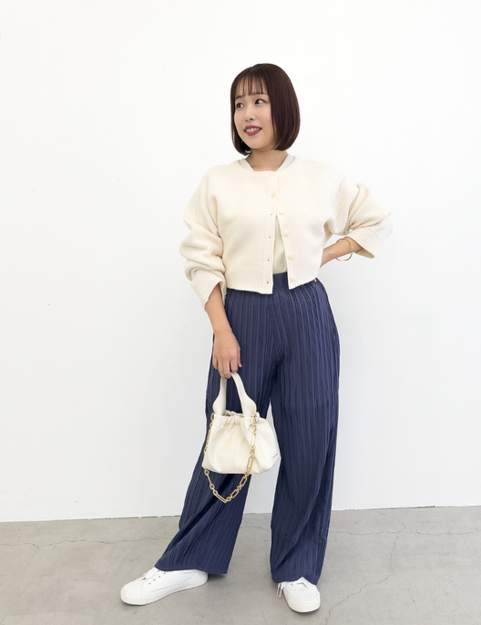 【セットアップ可能】プリーツストレートパンツ