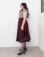 Pintuck flared skirt