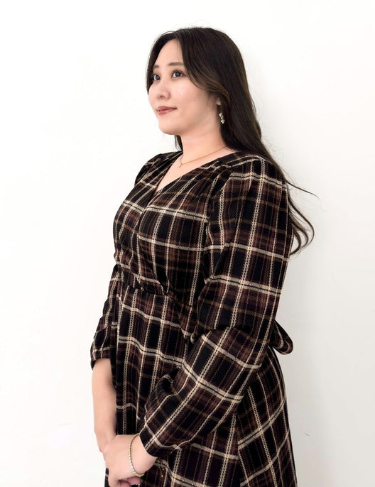 Cache-coeur Checked Dress